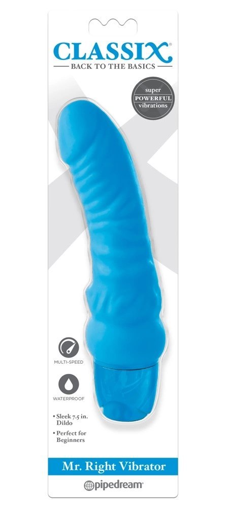 Classix-Wibrator Realistyczny Silne Drgania Niebieski Classix