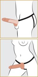 Fetish Fantasy Series - Strap-On Z Pustym Naturalnym Dildo I Wytryskiem 21.6cm Fetish Fantasy Series