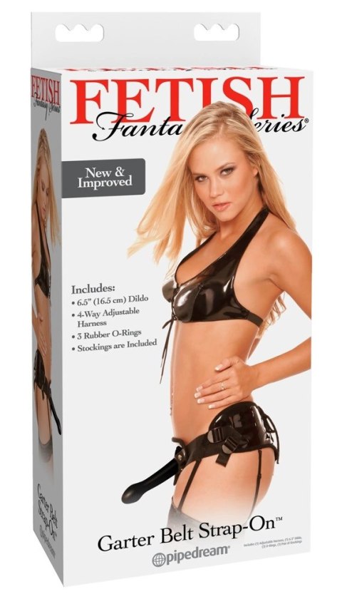 Fetish Fantasy Series - Uprząż Strap-On Z Pasem Do Pończoch I Pończochami Fetish Fantasy Series Fetish Fantasy Series - Uprząż Strap-On Z Pasem Do Pończoch I Pończochami Fetish Fantasy Series