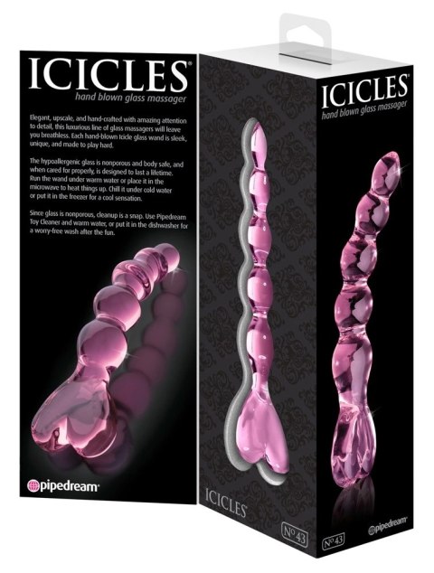 Icicles - Kulkowe Szklane Dildo Z Serduszkiem Icicles Icicles - Kulkowe Szklane Dildo Z Serduszkiem Icicles