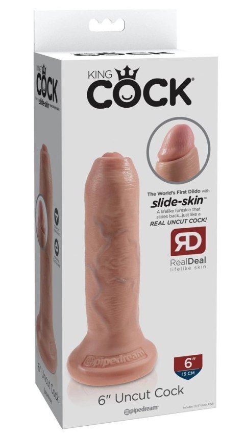 King Cock - Realistyczne Dildo Z Ruchomym Napletkiem 15 CM Jasny Kolor Skóry King Cock King Cock - Realistyczne Dildo Z Ruchomym Napletkiem 15 CM Jasny Kolor Skóry King Cock
