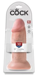 King Cock - Realistyczne Dildo Z Żołędziem I Przyssawką 25 CM Jasny Kolor Skóry King Cock