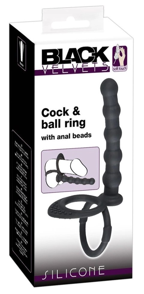 Pierścień Na Penisa I Jądra Z Analnym Dildo - Black Velvets Black Velvets Pierścień Na Penisa I Jądra Z Analnym Dildo - Black Velvets Black Velvets