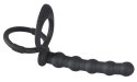 Pierścień Na Penisa I Jądra Z Analnym Dildo - Black Velvets Black Velvets