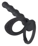 Pierścień Na Penisa I Jądra Z Analnym Dildo - Black Velvets Black Velvets