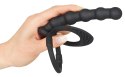 Pierścień Na Penisa I Jądra Z Analnym Dildo - Black Velvets Black Velvets