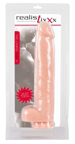 Realistixxx - Xxxl Naturalne Dildo Z Żyłami Żołędziem I Jądrami 42cm Realistixxx