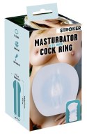 Stroker - Przezroczysty Masturbator Z Pierścieniem Na Penisa Stroker