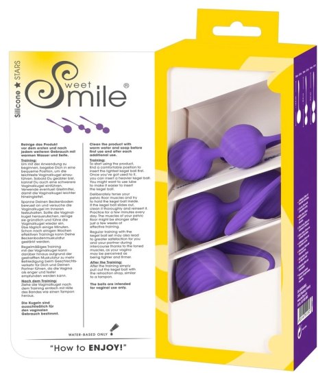 Sweet Smile - Zestaw 3 Kulek Miłości O Różnej Strukturze Stymulującej Sweet Smile Sweet Smile - Zestaw 3 Kulek Miłości O Różnej Strukturze Stymulującej Sweet Smile