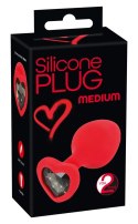 You2Toys - Silikonowy korek analny - serce - średni You2Toys