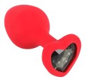 You2Toys - Silikonowy korek analny - serce - średni You2Toys