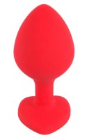 You2Toys - Silikonowy korek analny - serce - średni You2Toys