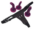 Bad Kitty - Strap-on Z 3 Różnymi Dildo Fioletowe Bad Kitty