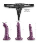 Bad Kitty - Strap-on Z 3 Różnymi Dildo Fioletowe Bad Kitty