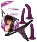 Bad Kitty - Strap-on Z 3 Różnymi Dildo Fioletowe Bad Kitty
