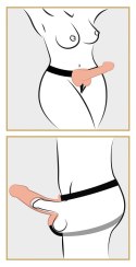 Fetish Fantasy Series - Strap-On Z Naturalnym Zakrzywionym Cielistym Dildo Fetish Fantasy Series