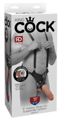 King Cock - Realistyczne Dildo Strap-On Na Szelkach 28 CM King Cock