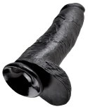 King Cock - Realistyczne Dildo Z Jądrami Czarne 30 CM King Cock