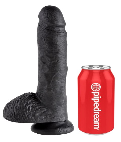 King Cock - Realistyczne Dildo Z Żołędziem Jądrami I Żyłkami 20 CM Czarny King Cock King Cock - Realistyczne Dildo Z Żołędziem Jądrami I Żyłkami 20 CM Czarny King Cock