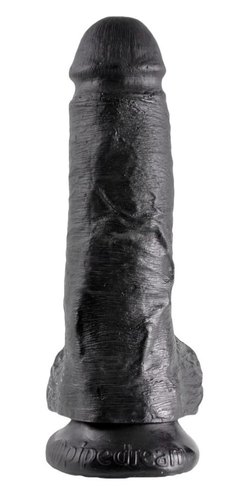 King Cock - Realistyczne Dildo Z Żołędziem Jądrami I Żyłkami 20 CM Czarny King Cock King Cock - Realistyczne Dildo Z Żołędziem Jądrami I Żyłkami 20 CM Czarny King Cock