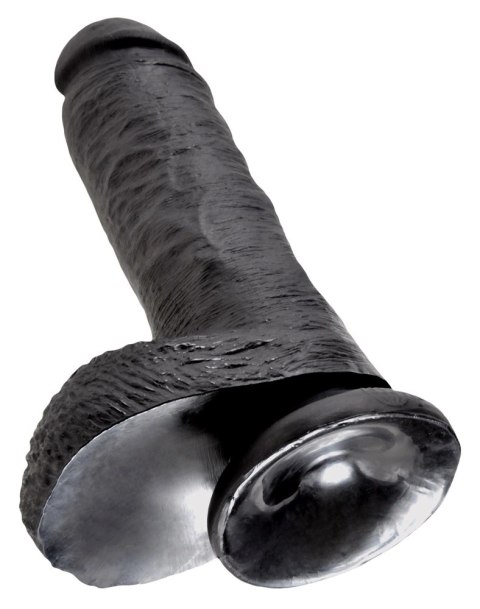 King Cock - Realistyczne Dildo Z Żołędziem Jądrami I Żyłkami 20 CM Czarny King Cock King Cock - Realistyczne Dildo Z Żołędziem Jądrami I Żyłkami 20 CM Czarny King Cock
