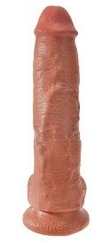 King Cock - Realistyczne Dildo Z Żołędziem Jądrami I Żyłkami 25 CM Ciemny Kolor Skóry King Cock