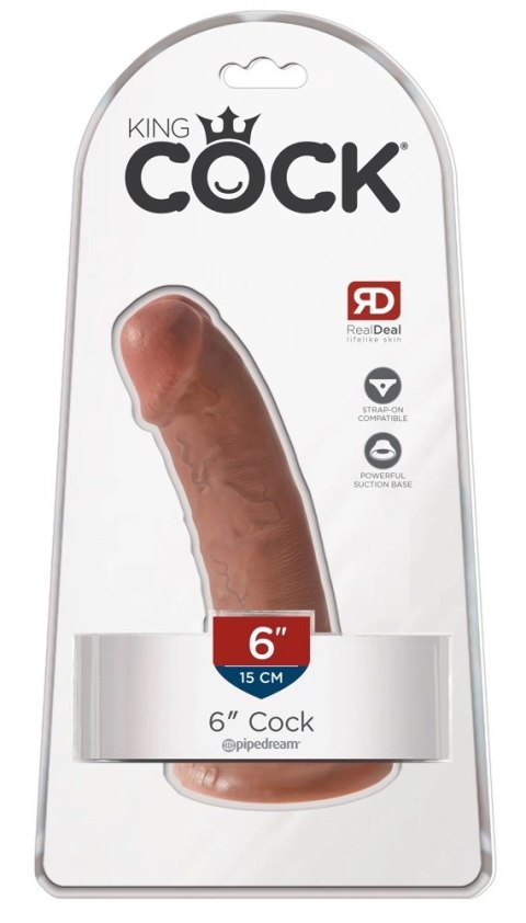 King Cock - Realistyczne Dildo Z Żyłkami I Przyssawką 15 CM Ciemny Kolor Skóry King Cock King Cock - Realistyczne Dildo Z Żyłkami I Przyssawką 15 CM Ciemny Kolor Skóry King Cock