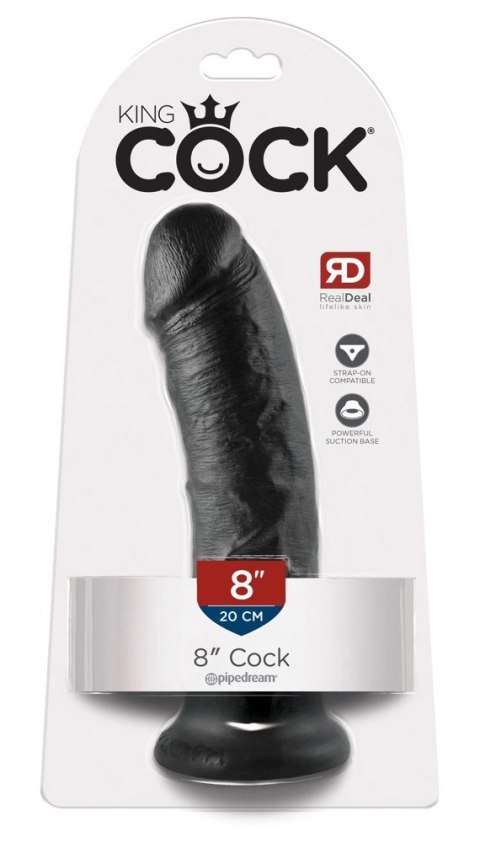 King Cock - Realistyczne Dildo Z Żyłkami I Przyssawką 20 CM Czarny Kolor Skóry King Cock King Cock - Realistyczne Dildo Z Żyłkami I Przyssawką 20 CM Czarny Kolor Skóry King Cock
