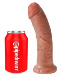 King Cock - Realistyczne Dildo Z Żyłkami I Przyssawką 20 CM Jasny Kolor Skóry King Cock