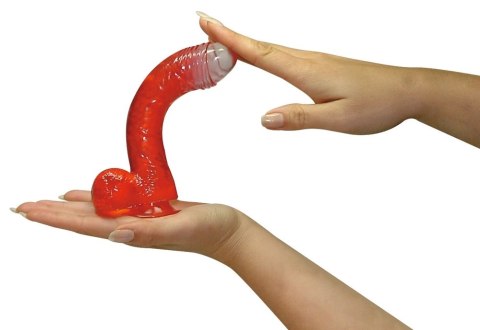 NMC - Naturalne Dildo Elastyczne W Kolorze Czerwonym 17cm NMC NMC - Naturalne Dildo Elastyczne W Kolorze Czerwonym 17cm NMC