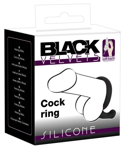Pierścień Erekcyjny Z Zatyczką Analną - Black Velvets Black Velvets