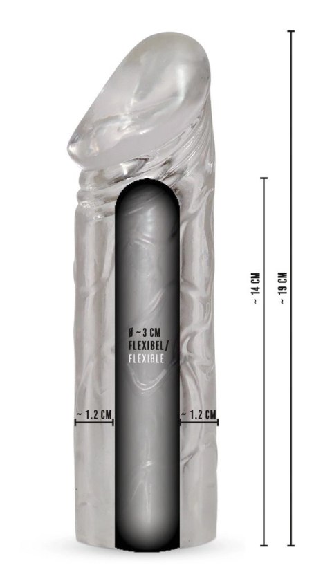 Rebel - Przezroczysta Nakładka Na Penisa Z Żołędziem +5cm Rebel Rebel - Przezroczysta Nakładka Na Penisa Z Żołędziem +5cm Rebel