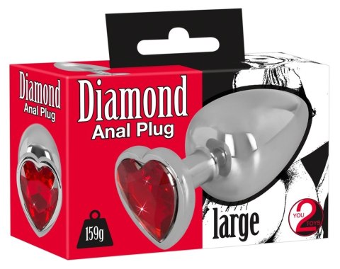You2Toys - Korek analny - diament czerwony - duży You2Toys You2Toys - Korek analny - diament czerwony - duży You2Toys