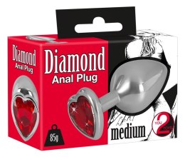 You2Toys - Korek analny - diament czerwony - średni You2Toys