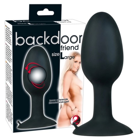 Backdoor Friend - Duży Zaokrąglony Korek Analny Z Kulką Stymulacyjną/Large Silicone Plug Backdoor Friend Backdoor Friend - Duży Zaokrąglony Korek Analny Z Kulką Stymulacyjną/Large Silicone Plug Backdoor Friend