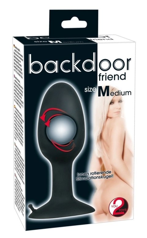 Backdoor Friend - Zaokrąglony Korek Analny Z Kulką Stymulacyjną/Medium Silicone Plug Backdoor Friend Backdoor Friend - Zaokrąglony Korek Analny Z Kulką Stymulacyjną/Medium Silicone Plug Backdoor Friend