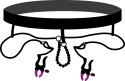 Bad Kitty - Czarne Stringi Z Zaciskami Na Wargi Sromowe Bad Kitty