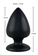 Bardzo Duży XXL Korek Analny Z Przyssawką - Black Velvets Black Velvets