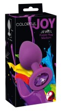 Colorful Joy - Korek Analny Z Kamieniem Szlachetnym Fioletowy Colorful Joy