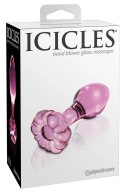 Icicles - Szklany Korek Analny Z Zatyczką W Kształcie Kwiatu Icicles