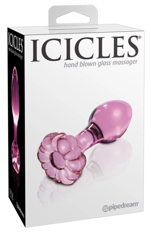 Icicles - Szklany Korek Analny Z Zatyczką W Kształcie Kwiatu Icicles Icicles - Szklany Korek Analny Z Zatyczką W Kształcie Kwiatu Icicles