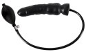 LATE X - Nadmuchiwane Lateksowe Czarne Dildo 20 CM Late X