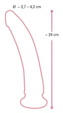 Nature Skin - Miękkie Naturalne Długie Dildo Z Przyssawką 22cm Nature Skin
