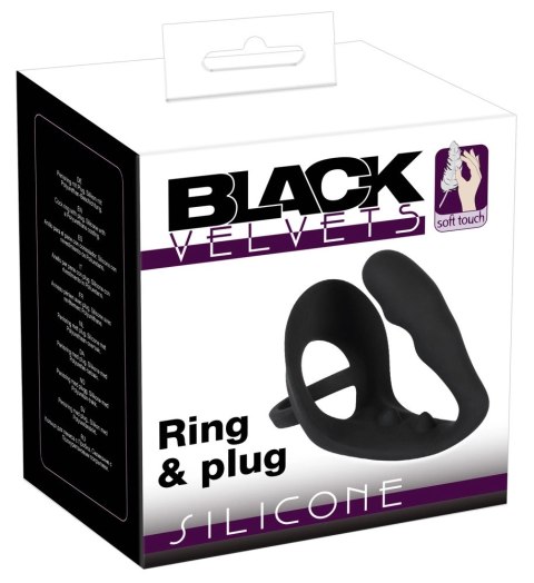 Pierścień Erekcyjny Z Korkiem Do Punktu P - Black Velvets Black Velvets Pierścień Erekcyjny Z Korkiem Do Punktu P - Black Velvets Black Velvets