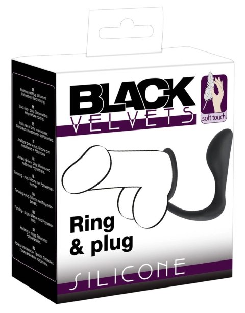 Pierścień Erekcyjny Ze Stymulatorem Prostaty - Black Velvets Black Velvets