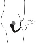 Pierścień Erekcyjny Ze Stymulatorem Prostaty - Black Velvets Black Velvets
