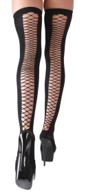 Cottelli LEGWEAR - Czarne Pończochy Z Siateczką Z Tyłu M/L Cottelli LEGWEAR