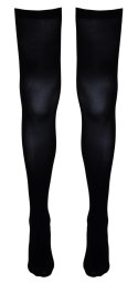 Cottelli LEGWEAR - Czarne Pończochy Z Siateczką Z Tyłu M/L Cottelli LEGWEAR