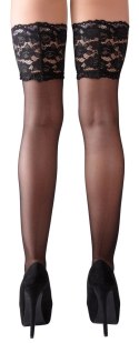 Cottelli LEGWEAR - Czarne Pończochy Z Szeroką Koronką 4 Cottelli LEGWEAR