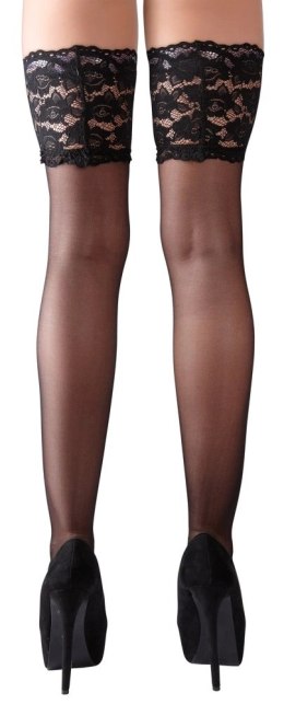 Cottelli LEGWEAR - Czarne Pończochy Z Szeroką Koronką 4 Cottelli LEGWEAR